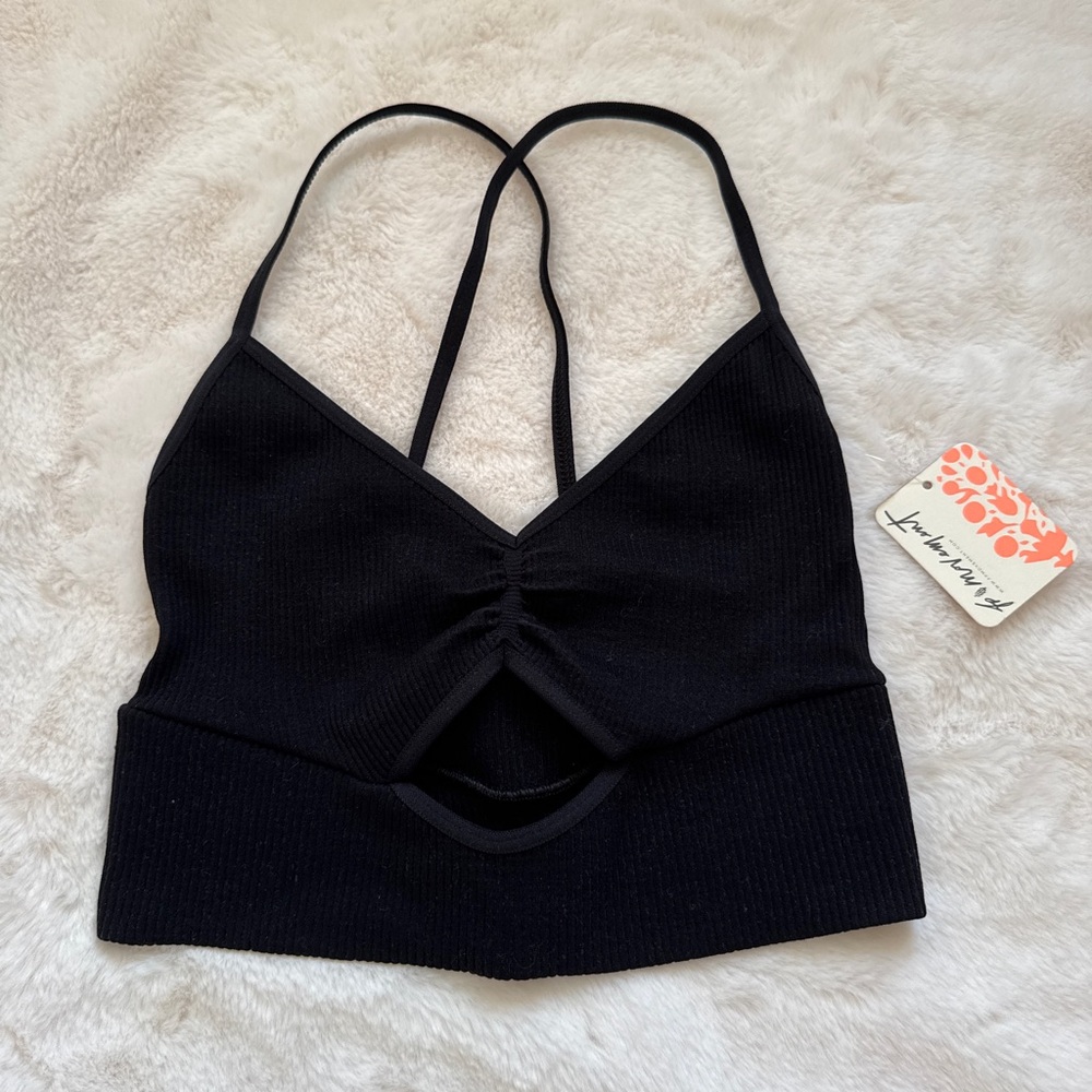 FP Movement by Free People Black Strappy Bralette Size XS/S